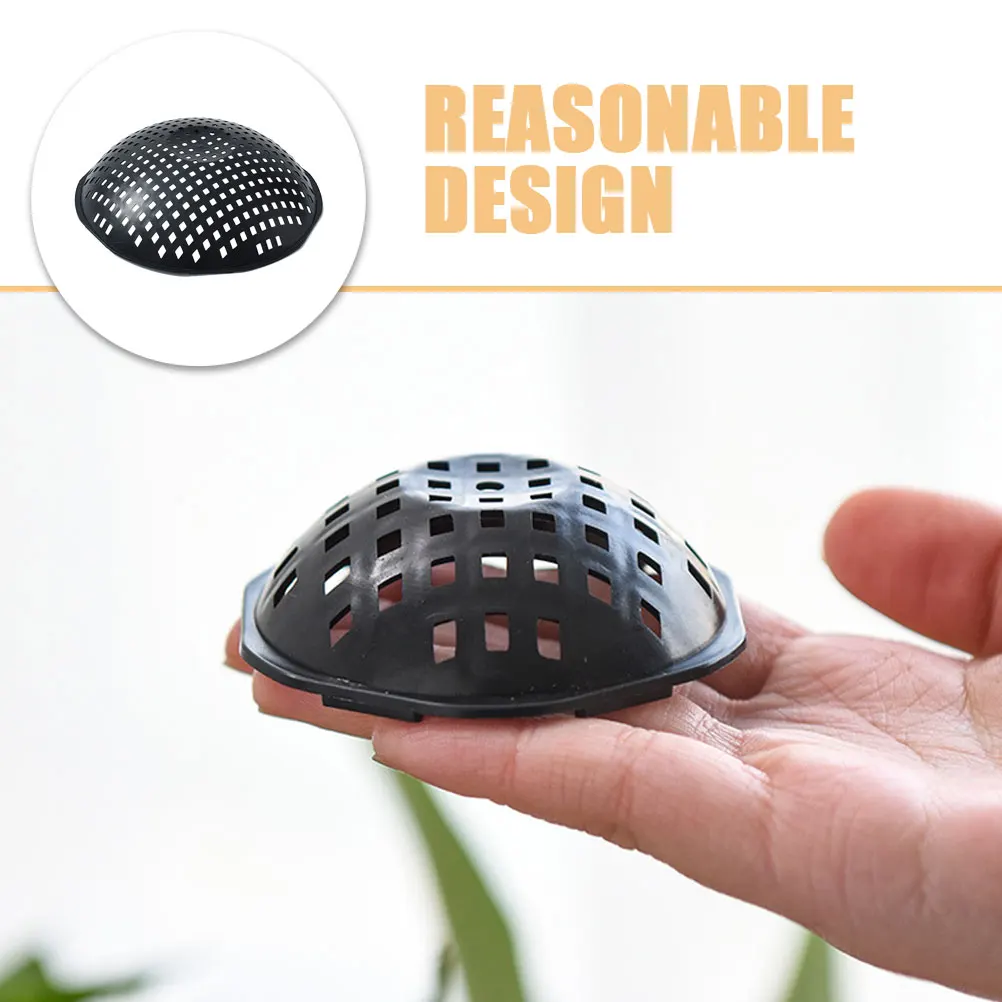 

10pcs Flowerpot Mesh Pad Drainage Hole Protector Planter Base Mat Bonsai Pot Bottom Liner Cuttable Soil Insect Barrier Black