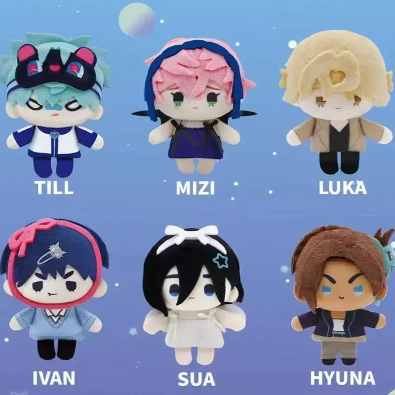 6Pcs/Set Kawaii Alien Stage Plush Anime Cartoon Doll Mizi Sua Till Ivan Hyuna Luka Bag Pendant Toy Valentine's Day Gift