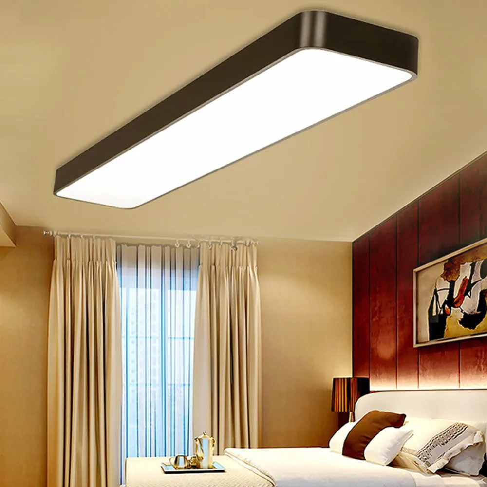 LED Modern Ceiling Light Lamp Cold White Hall Surface Mount Flush Panel Rectangle Lighting Fixture Bedroom Living Room Office