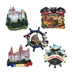 Europe Romania 3D Fridge Magnets Tourism Souvenir Refrigerator Magnets Sticker Collection Handicraft Decoration Articles
