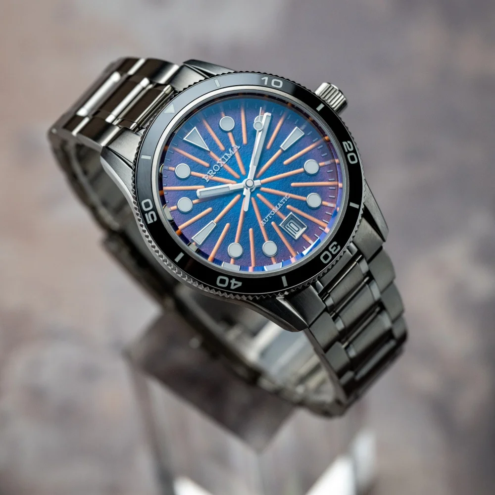 Proxima PX1743-1 39mm Men 9015 Mechanical Watches Sunburst Dial