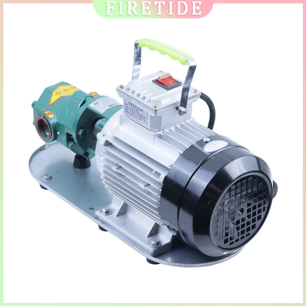 WCB-75 Self-Priming Gear Oil Pump Portable Cast Iron High Temperature Electric Gear Pump 750W Small High Viscosity Oil Pump 220V