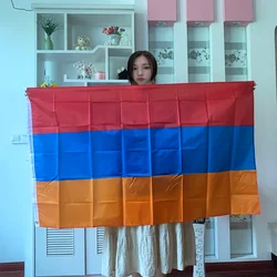 Armenia flag Banner 90*150cm High quality double sided printing polyester Hanging Armenia flag Home Decoration  banner