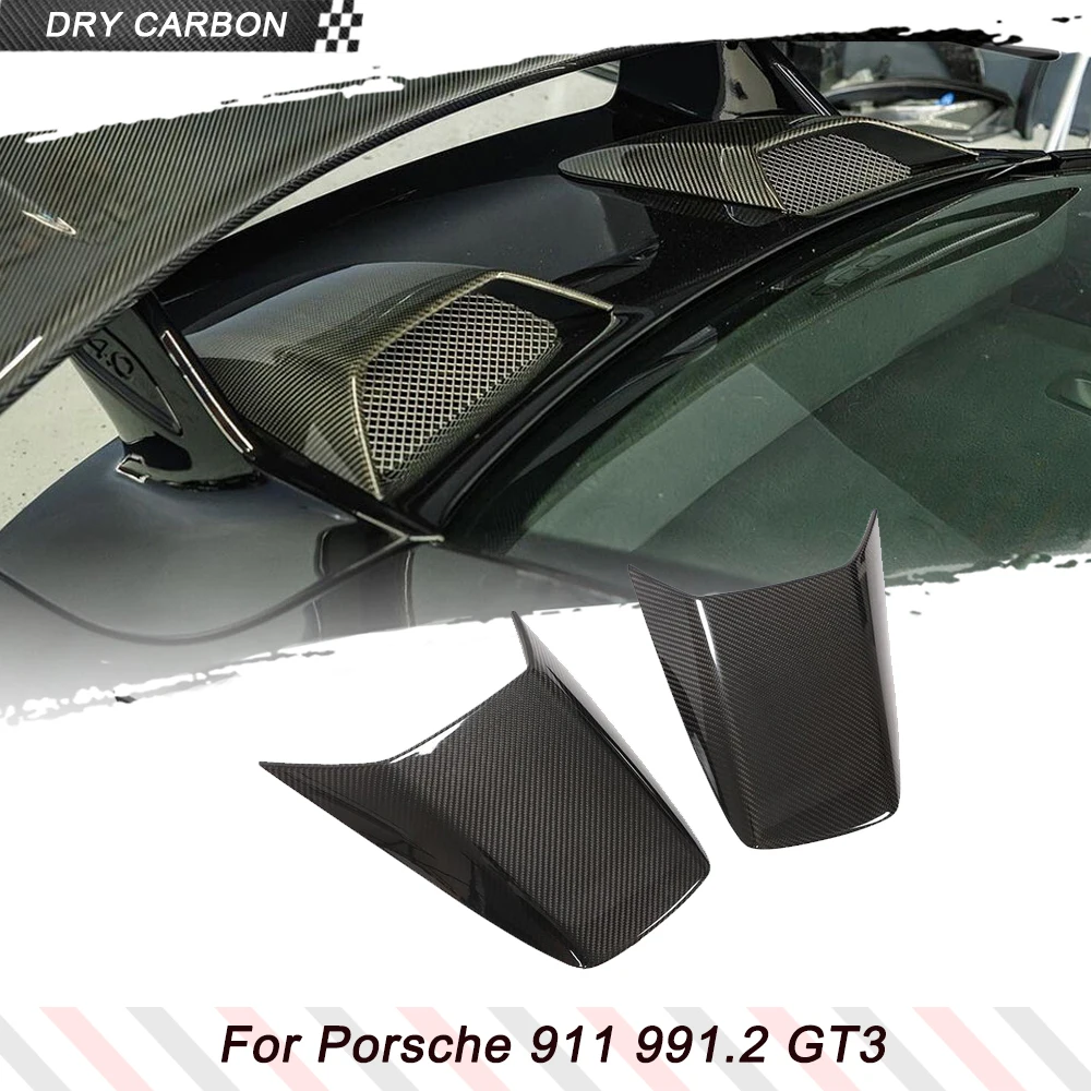 

Задние вентиляционные отверстия автомобиля Preppreg DRY CARBON для Porsche 911 991 GT3 Coupe 2017-2018, задняя крышка багажника, накладка, гоночные обвесы
