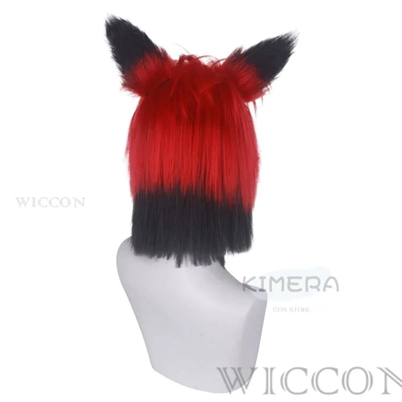 az15New Hazbin ホテル ALASTOR コスプレウィッグ髪小道具ハロウィンカーニバルクリスマスコスチュームアクセサリー