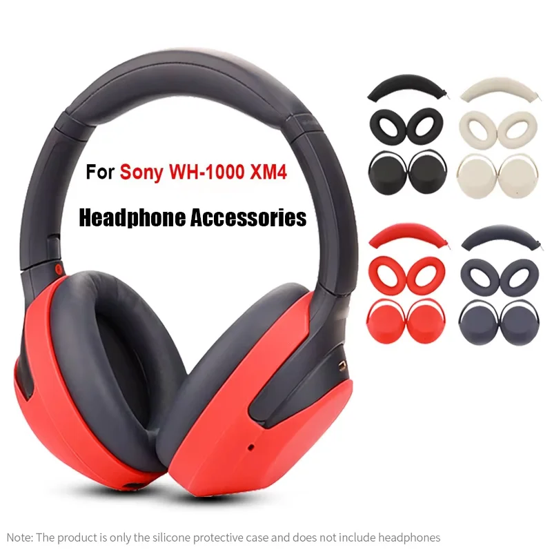 헤드폰 보호 케이스 헤드셋 헤드빔 슬리브, 소니 WH-1000XM4 1000XM3 헤드폰 실리콘 귀마개 쉘 이어폰 케이스