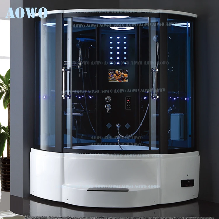 Cabine Yacuzzi Douche Steam Shower Room With Whirlpool Yacuzzi Bathtub TV Spa Hotel Room 8117