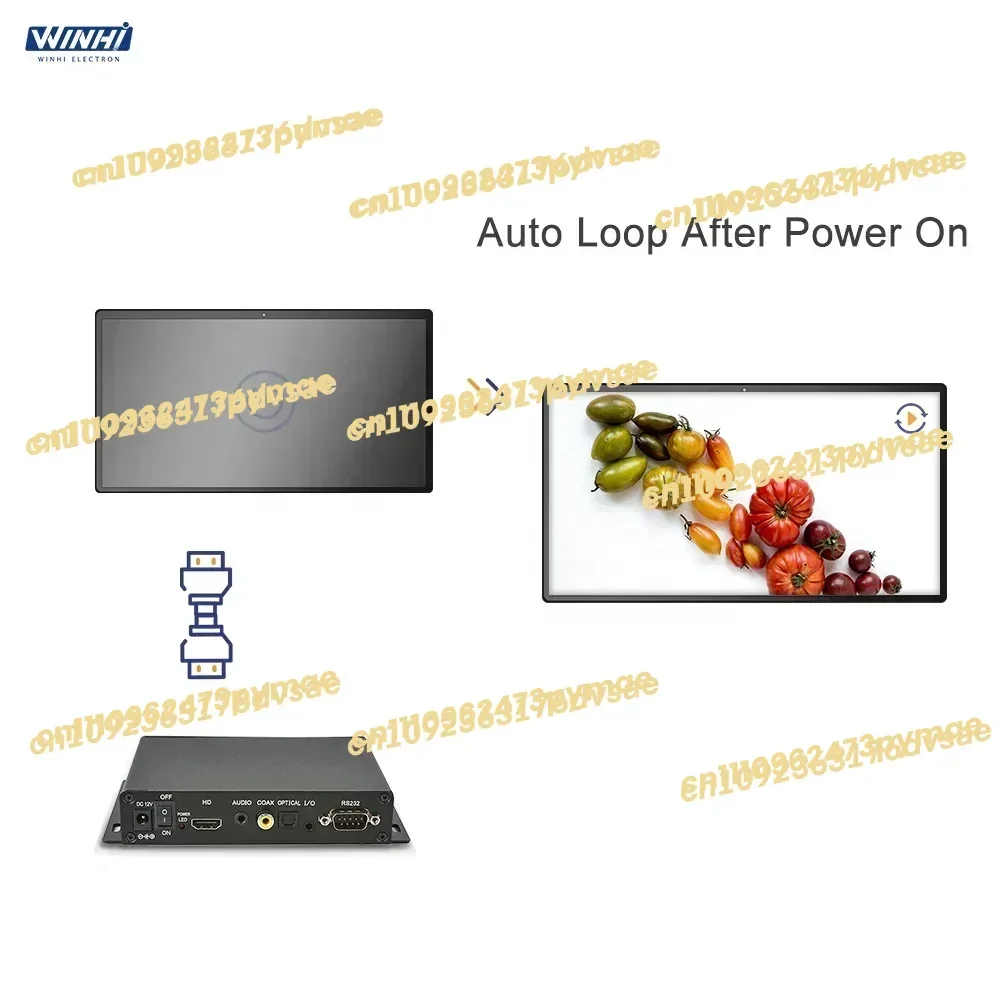NEW In Stock MPC1005-1 digital signage full HD 1080P hdd Media players support RS232 control professional audio video decoder TV
