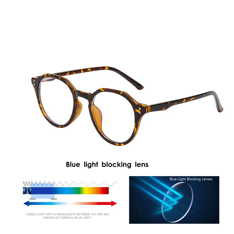 VCKA Anti-Blue Photochromic Myopia Glasses Women Men TR90 Frames Custom Prescription Computer Eyewear   -0.5 TO -10