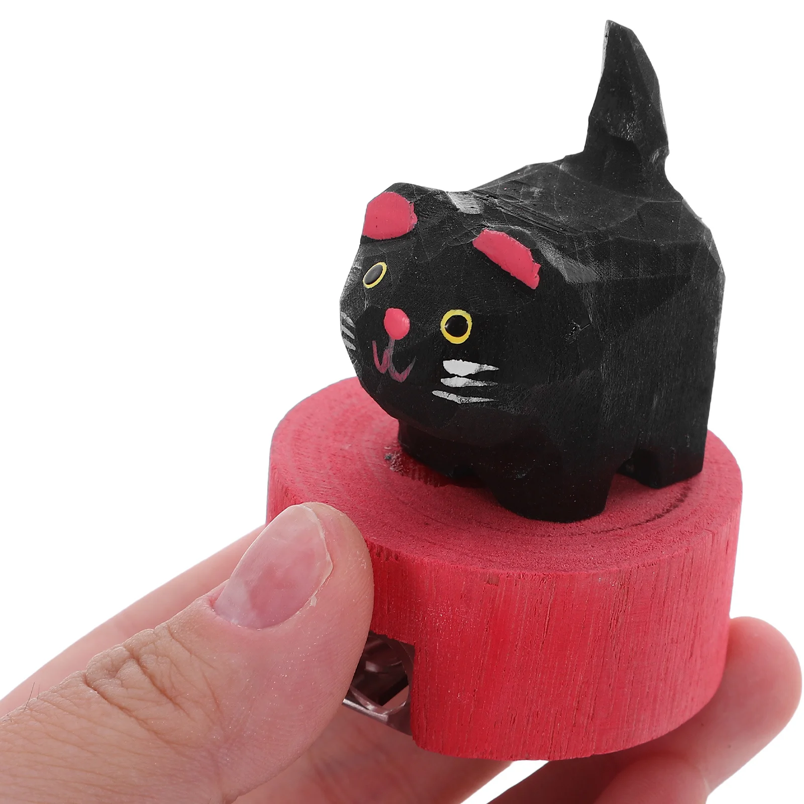 

2pcs Realistic Cat Pencil Sharpener Wooden Black Animal Stationery Manual Mini Sharpener For School Office Kids Classroom
