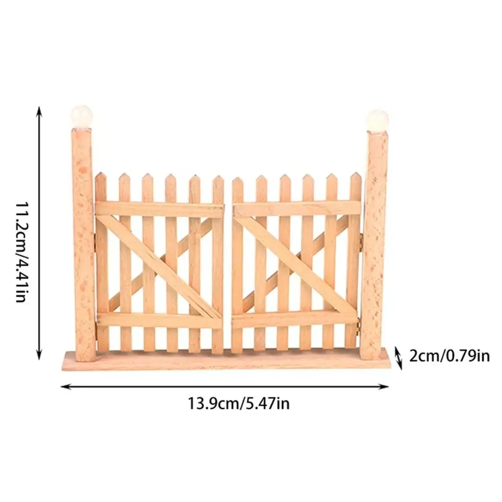 1:12 Schaal Poppenhuis Hek Deur Decoratie Speelgoed Houten Poppenhuis Tuinmeubelen Miniatuur Accessoires Simulatie