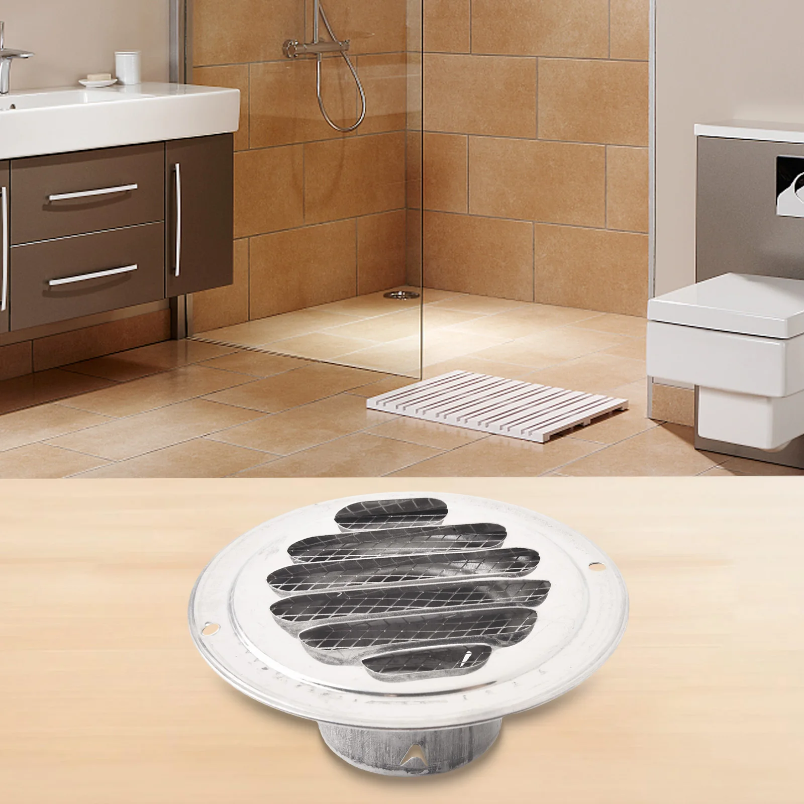 Cubierta de ventilación redonda de acero inoxidable de primera calidad diseñada para paredes que facilita el movimiento del aire óptimo mientras bloquear los insectos