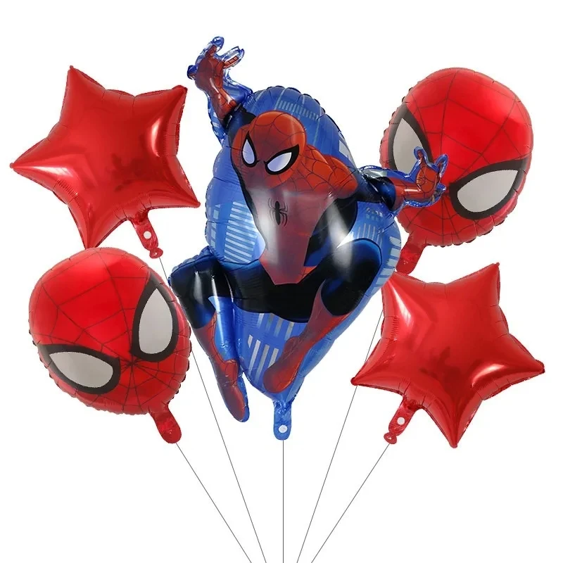 Marvel League of Legends themed children's birthday party Spider Man Iron Man aluminum film balloon set