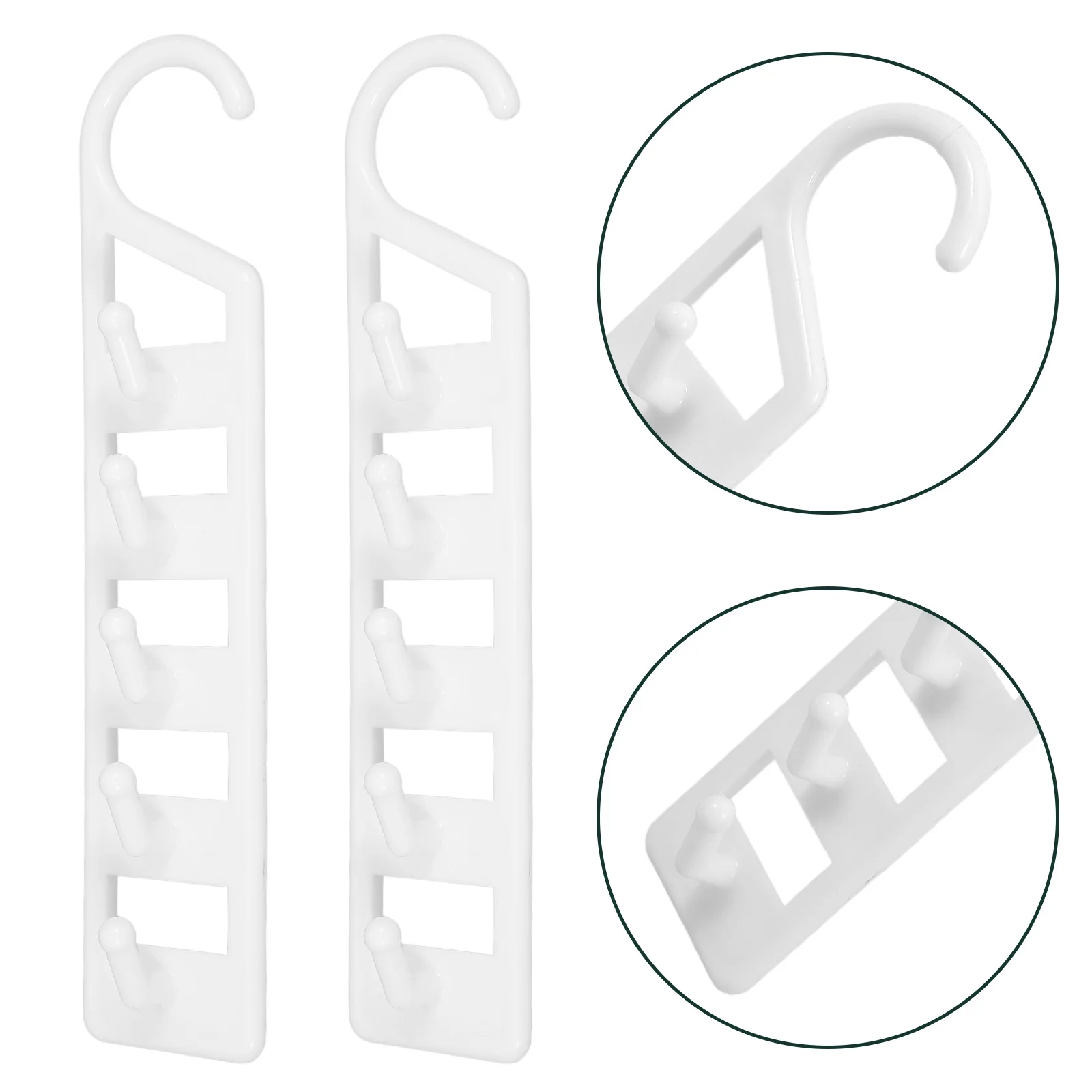 

6 Pcs Hanging Wardrobe Hanger Hook Dorm Hangers Hooks Space Saver Purses Organizers Shirt Saving White Vertical Student