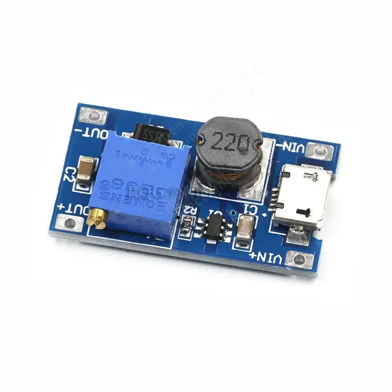 2A boost board DC-DC boost module Wide voltage input 2 24V L 5912 28V adjustable 2577