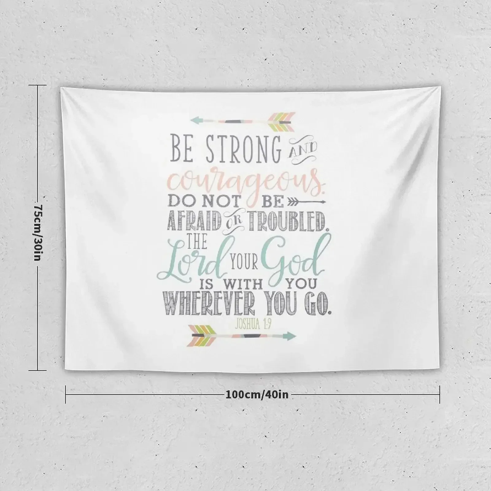 Joshua 1:9 Bible Verse Tapestry Home Decoration Accessories Home Decorations Custom Tapestry