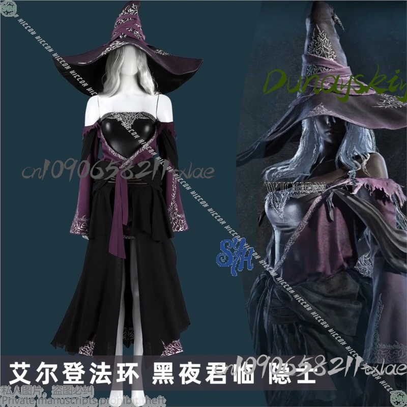 레클루스 코스프레 나이트 쿨 여성 레인 미스터리 마녀 의상 마법 망토 마법사 모자 섹시 블랙 펑크 로리타 다크 할로윈