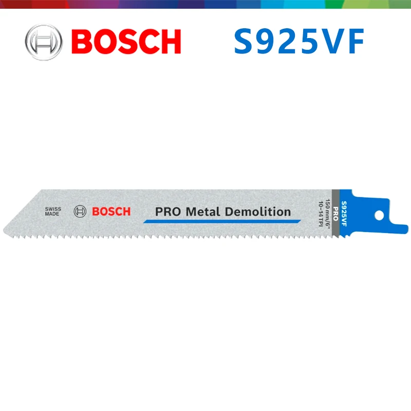 Original Bosch S925VF Sabre Saw Blade, Bi-Metal Reciprocating Saw Blade for Metal Sheet, Pipe and Profile Cutting