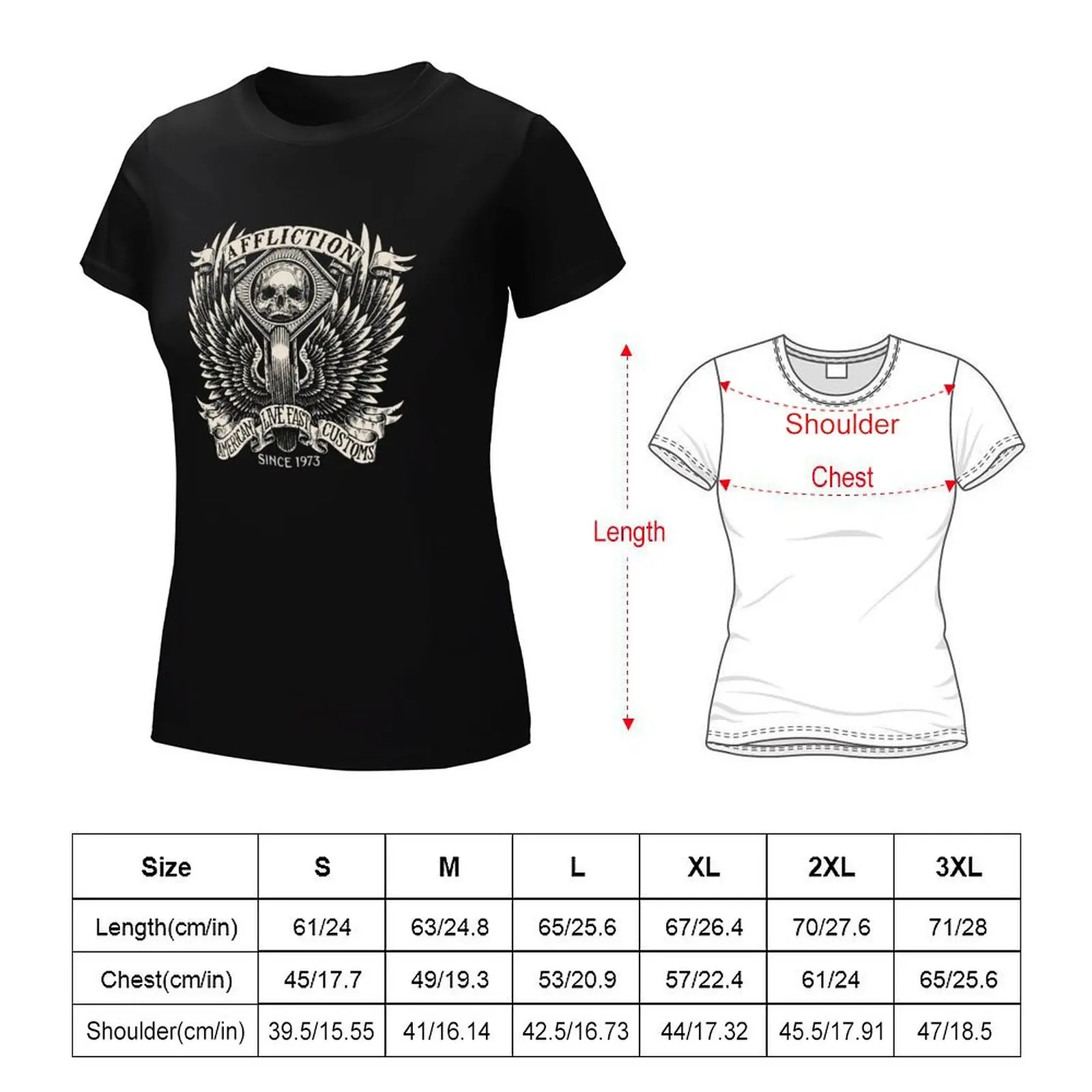 Affliction T-shirt Female clothing summer clothes spring clothes Women 2024