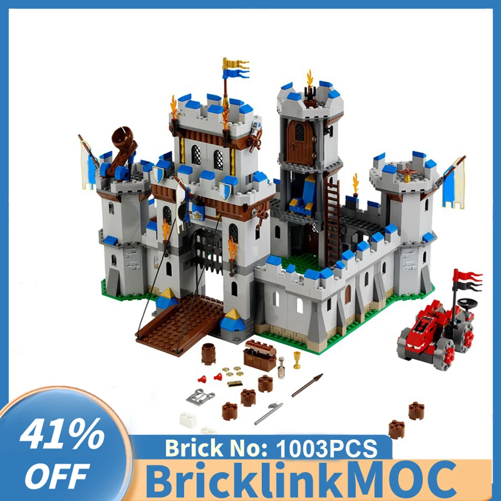 1003pcs European Medieval Street View King\'s Castle model creative ideas Retro child Toy Birthday Gift building blocks MOC-10305