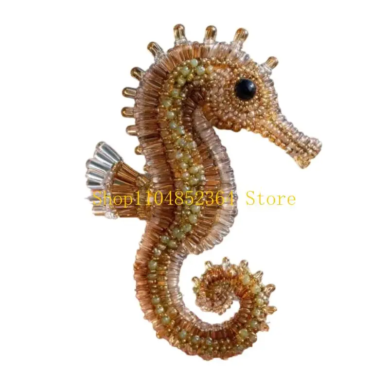 652F Ocean Creature Beads Embroidery Set Sea Animal Beading Project with Instruction for Beginner Adult Embroidery Sewing
