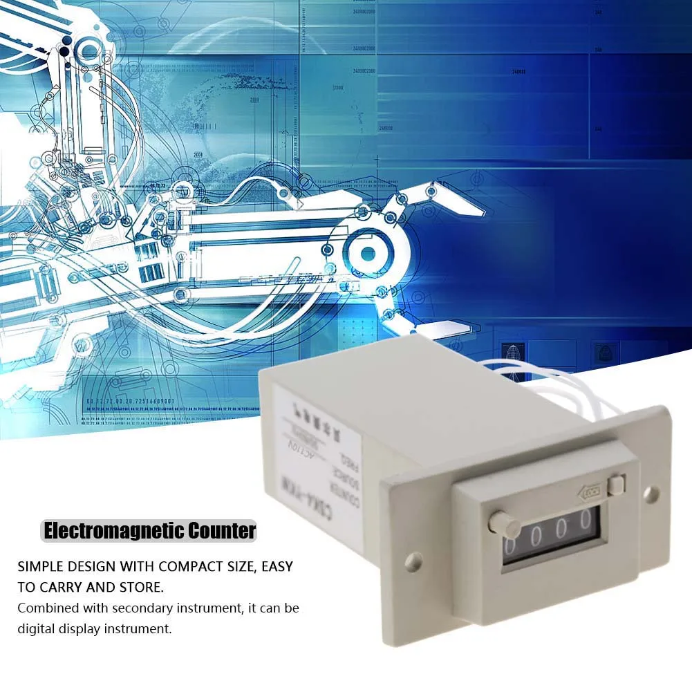 CSK4-YKW 4 Digit Electromagnetic Counter AC 110V (#02)