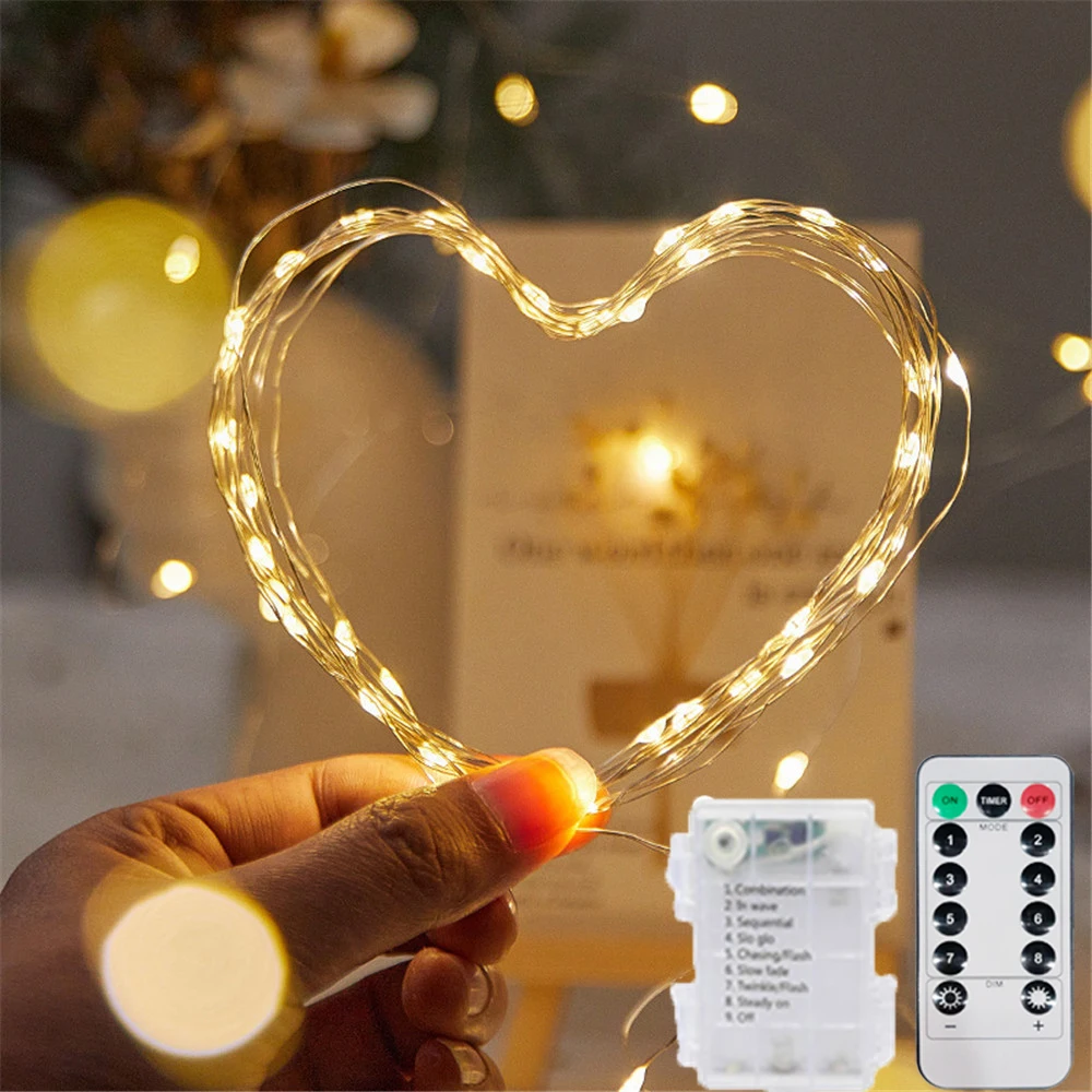20/50/100/200LED Fairy Lights Battery Box Operated with 8 Modes,Copper Wire String Lights for Room Patio,Wedding,Party