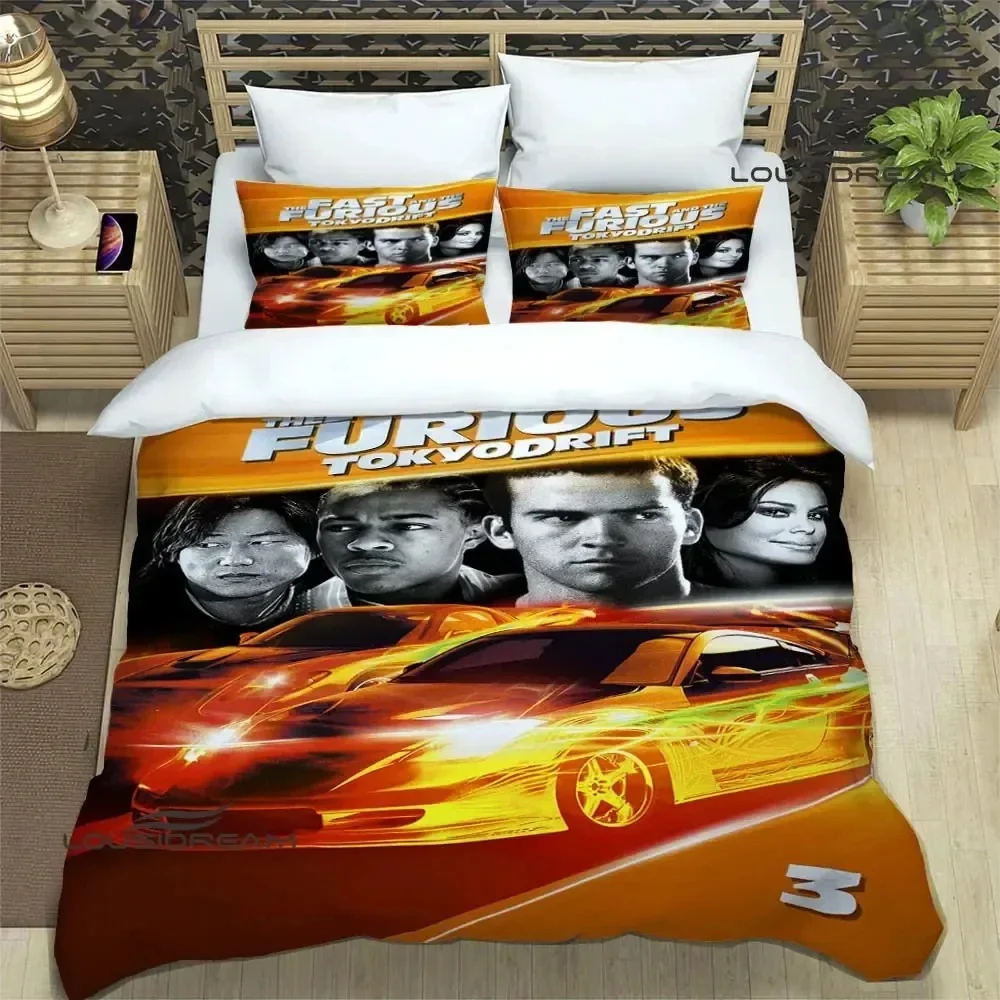 

Fast & Furious printed Bedding Sets exquisite bed supplies set duvet cover bed comforter set bedding set luxury birthday gift