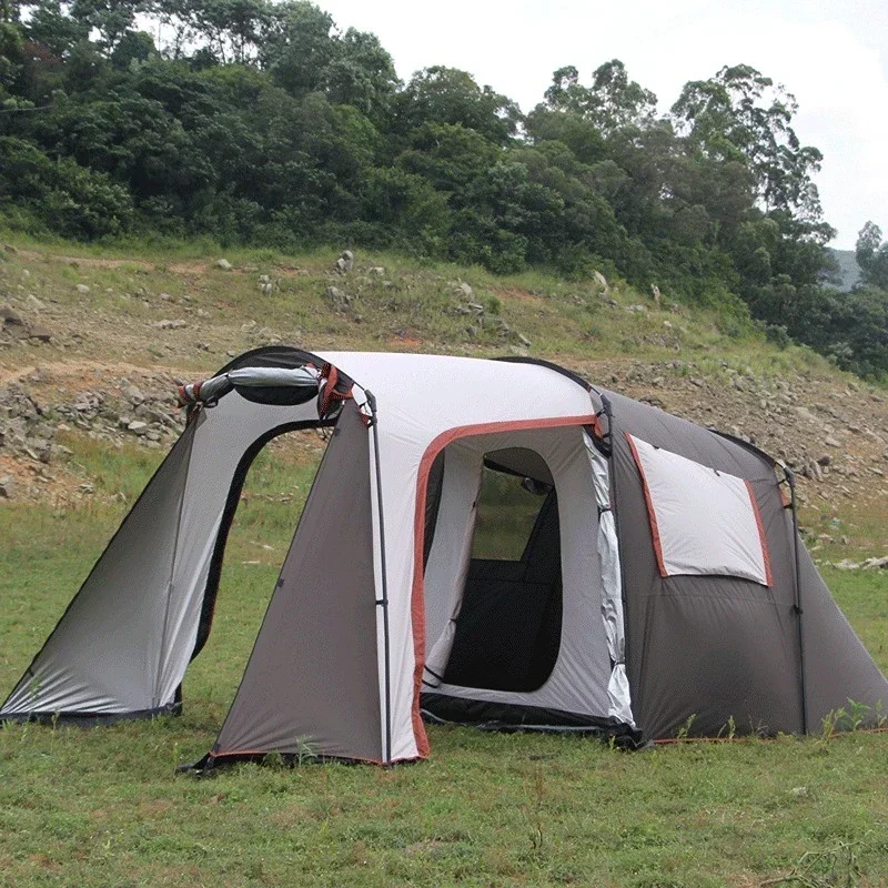 4-8 people camping tent two halls one hall outdoor outdoor tent double windproof tent