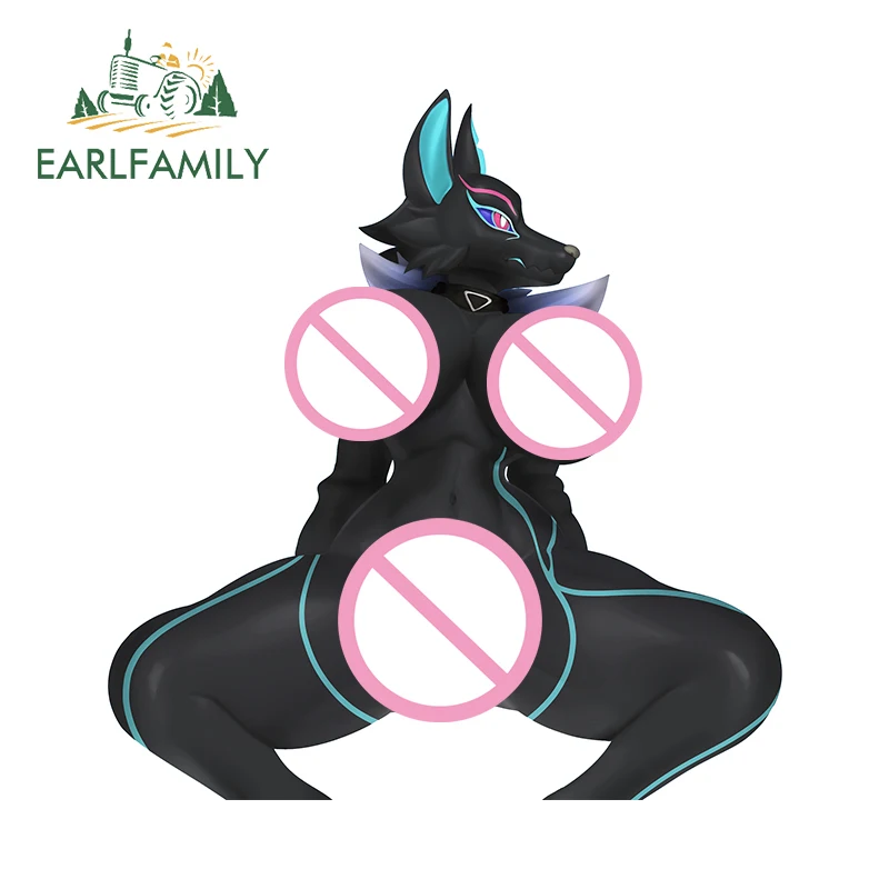 EARLFAMILY 13 سنتيمتر x 11.1 سنتيمتر فروي الشيطانة الثعلب ملصق مائي NSFW الثدي Senpai موحدة عبودية ملصقات السيارات التعادل Waifu الرسومات الأصلية