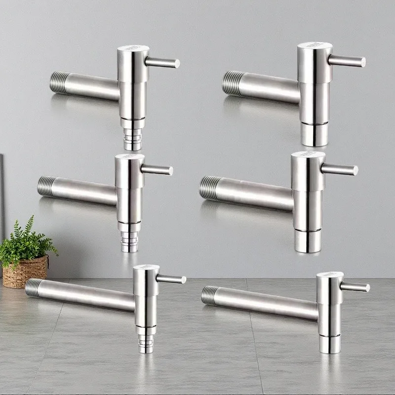 304 Stainless Steel Washing Machine Faucet, Mop Basin, Extended Quick-opening Faucet with Concealed Water Supply Pipe