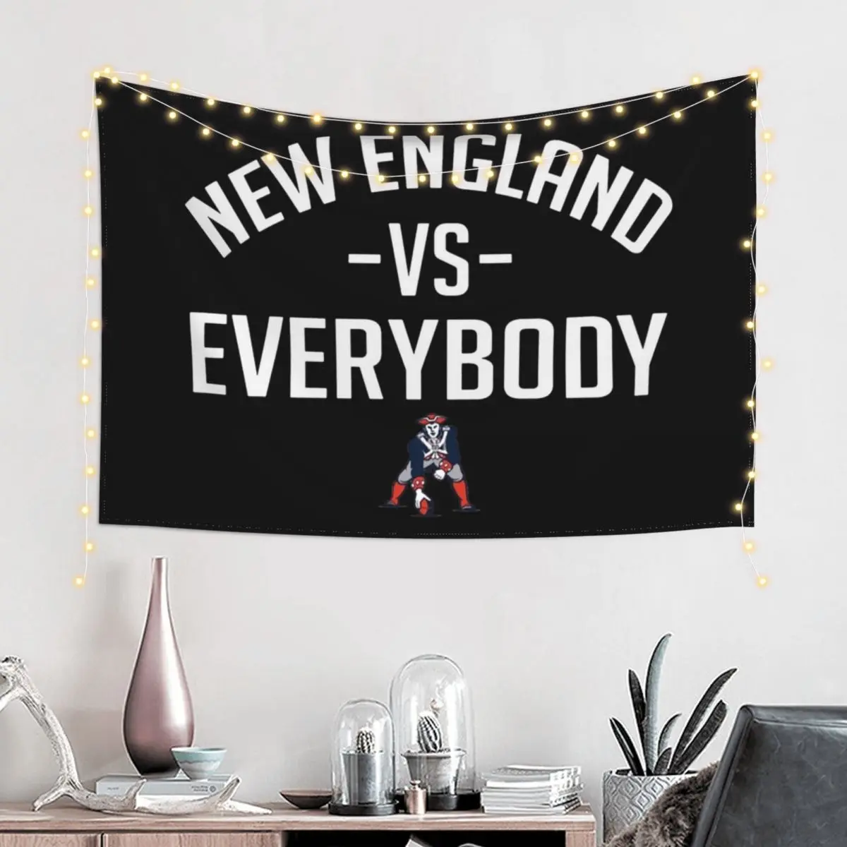 New England VS Everybody Tapestry Wall Hanging Room Decor Tapestry