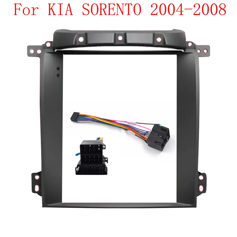 9.7 Inch 2 Din Car Radio Fascias For KIA SORENTO 2004-2008 Tesla Style Multimedia Frame Video Player Navigation DVD Panel Trim