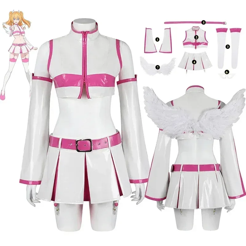 2.5차원 유혹 Liliel Lillyel Lilysa Nigoriri Milliela Mikari Ririsa 코스프레 의상 날개 가발 풀 세트x;8'm6,
