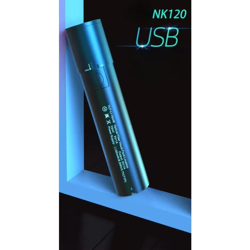 NK120 Fiber Visual Fault Locator Rechargeable Optical Fiber Red Light Pen