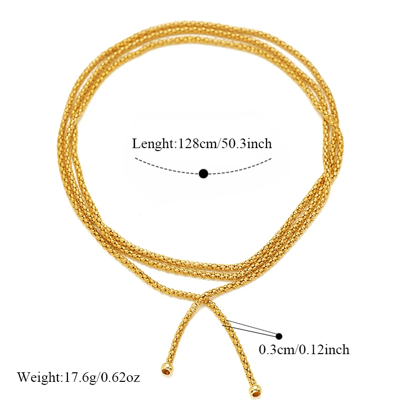 EILIECK 316L Edelstahl Metall Lange Mehrschichtige Kettenkette für Damen, Modische Halskette, Wasserdichter Schmuck, Geschenk für Damen – Detail 13