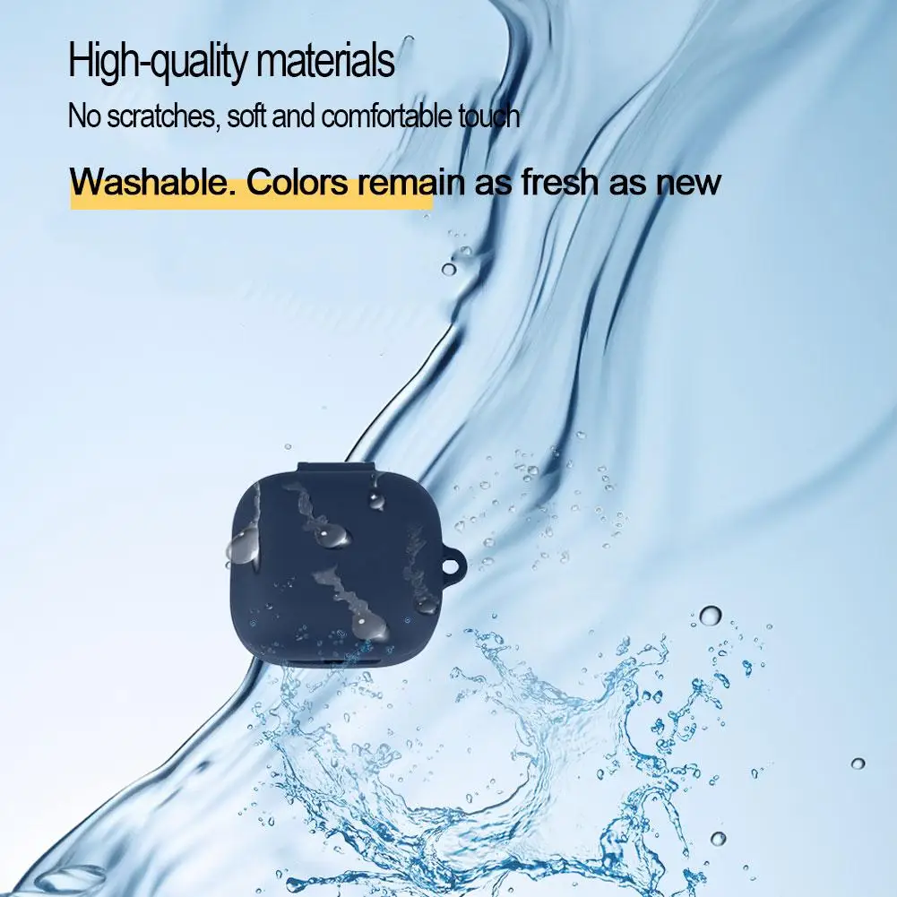 حافظة من السيليكون متوافقة مع EarFun Air Pro 4i-TW230 حقيبة سماعة الاذن لينة سيليكون واقية المحمولة مقاومة للخدش والصدمات B4Q7