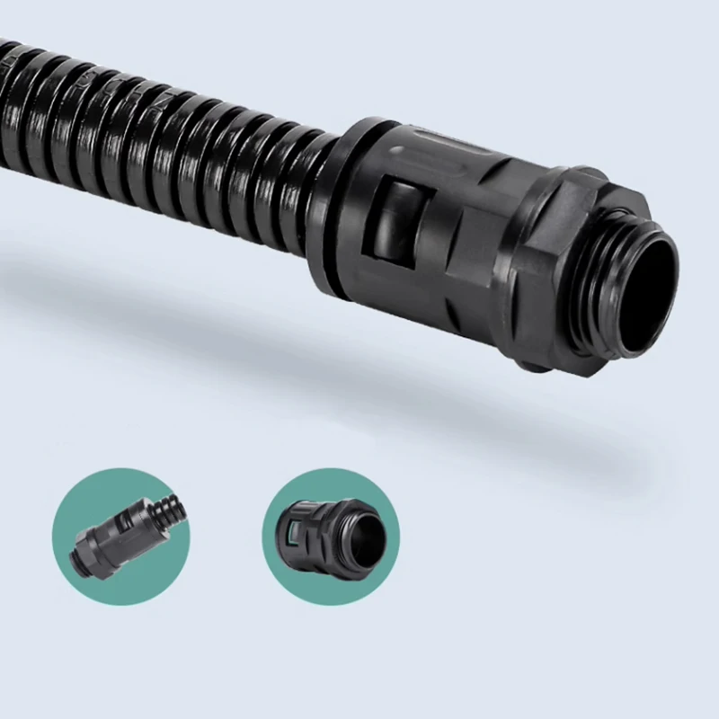 Cable Gland Corrugated Tube Connector Fit Conduit Type AD21.2 Pipe Joint  PG16 M20 M24 M25 Flexible Pipe Fitting