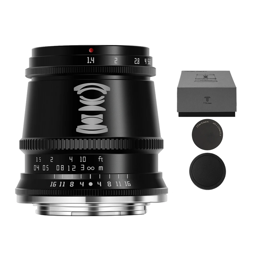 TTArtisan 17mm F1.4 35mm F1.4 50mm F1.2 APS-C Manual Focus Titanium Grey Portrait Photography Lens for Sony E Fuji X Canon M M4