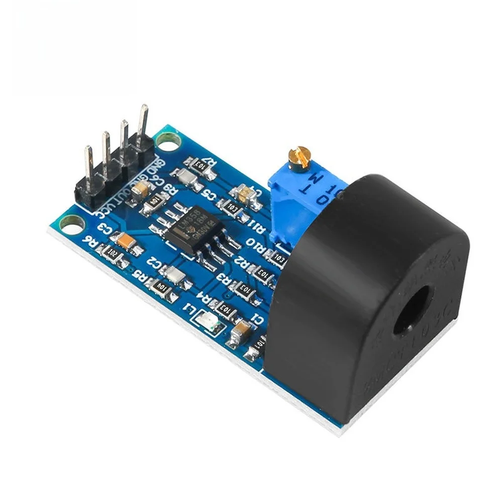 AC Module Current Sensor Blue Onboard Current Transformer High-accuracy Signal Processor Adjustable Analog Output