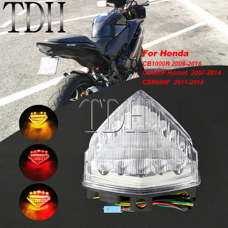 Rear Tail Light Brake Turn Signals Integrated LED Light Taillight For Honda CB1000R 08-16 CB600F Hornet 07-14 CBR600F 2011-2014