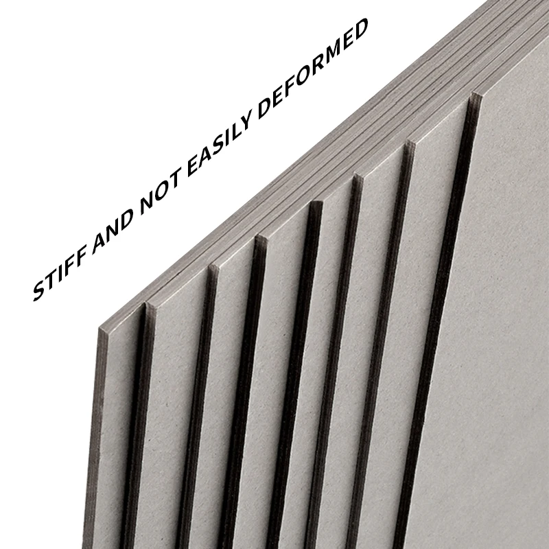 A4 Gray Cardboard 1mm 1.5mm 2mm 3mm Grey Paperboard Hard Thicked Paper For DIY Handmade Mould Album Cover Package