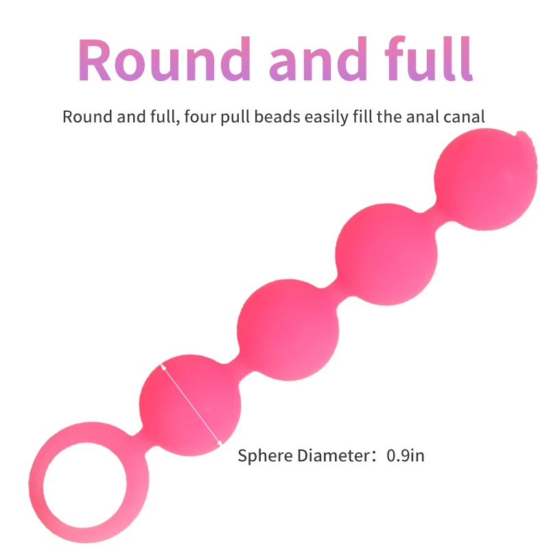 Bdsm Silicone Big Anal Plug 4 Ball Anal Bead Anus Masturbation Butt Plug Erotic Flirt Sex Toy Prostate Massage for Men Women 18+