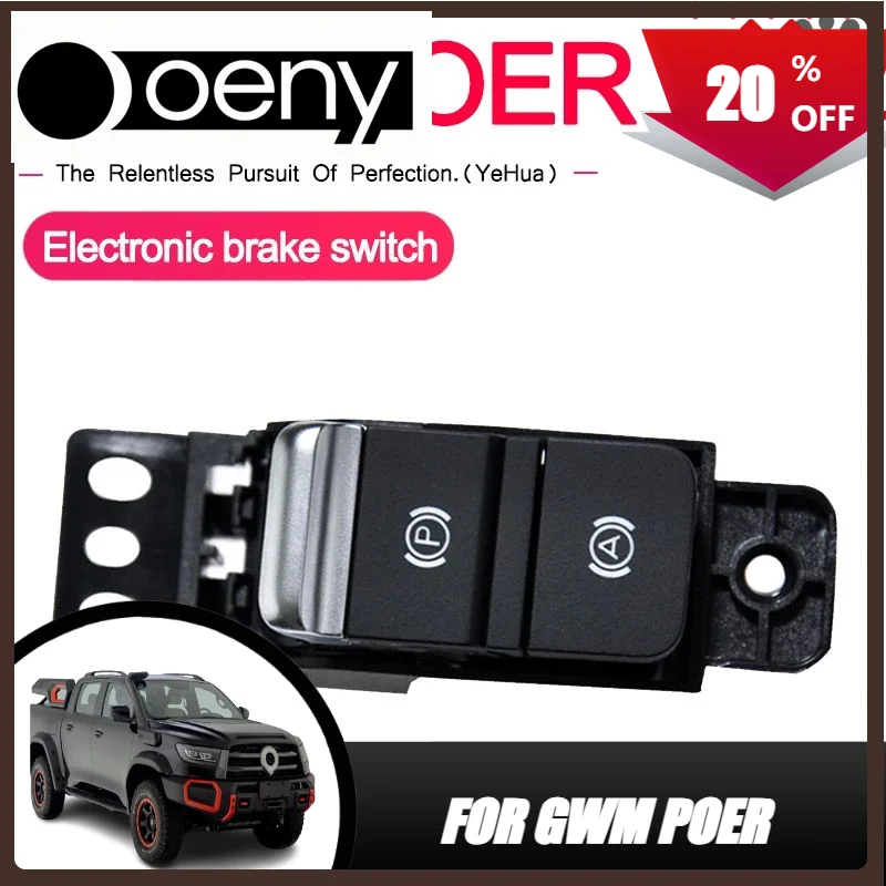 

Fit For Great Wall Poer Gwm Poer 2019-2023 Handbrake Button EPB Brake Electronic Parking Switch