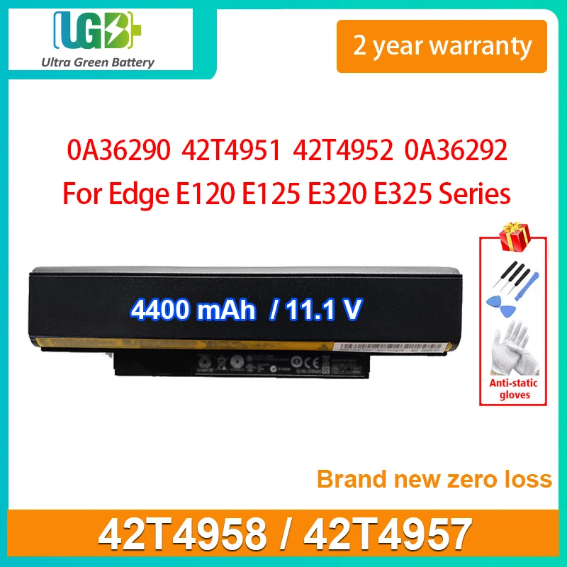 UGB New 42T4958 42T4957 Laptop Battery For Lenovo ThinkPad Edge E120 E125 E320 E325 0A36290 42T4951 42T4952 0A36292 42T4948