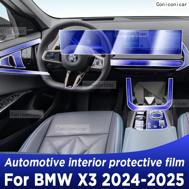 

For BMW X3 2024 2025 Panel Dashboard Navigation Automotive Interior Protective Film TPU Anti-Scratch