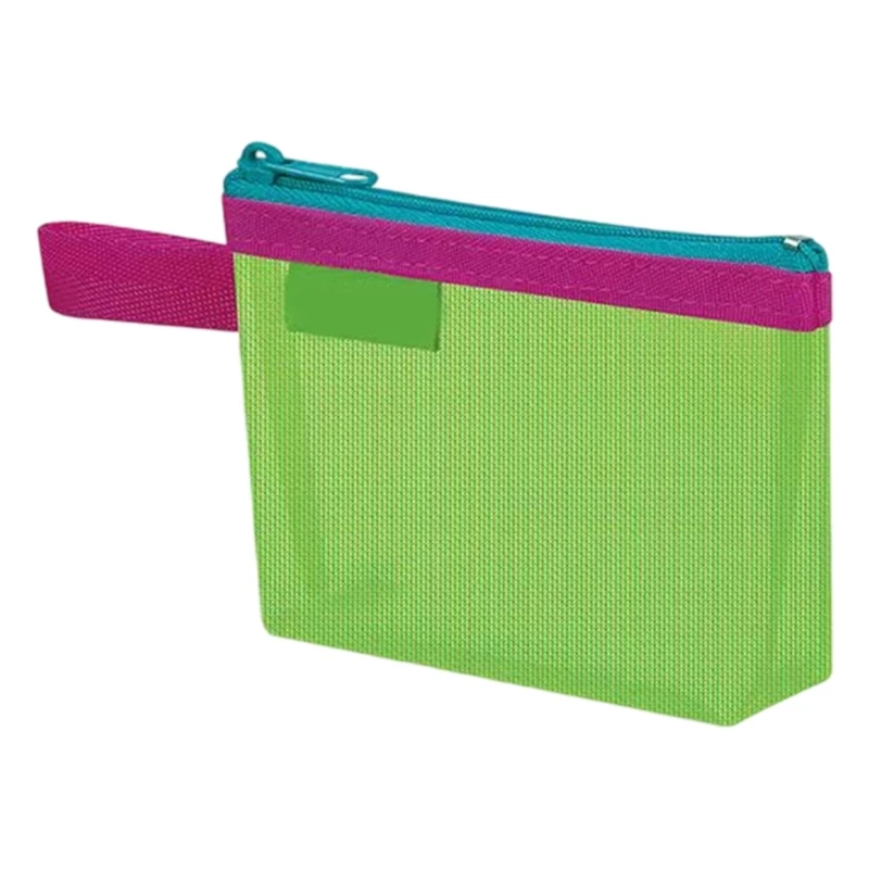 Breathable Nylon Mesh Storage Pouches Zippered Closure For Travel Cosmetics Organization Portable Makeup Organiser Bag K92C