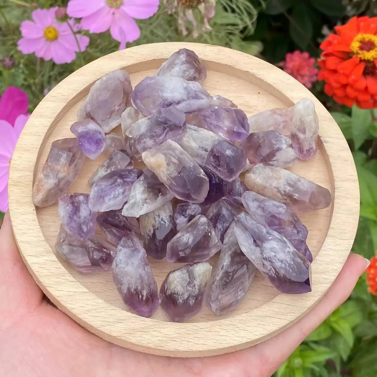 1.5Kg/Bag Quality Natural Brazilian Amethyst Stone Purple Quartz Crystal Rough Points Bulk Gemstone Healing Mineral Specimen