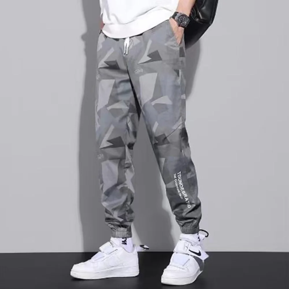 Spring/Summer 2024 New Workwear Men's Camouflage Leggings Lce Silk Thin Youth Fashion Casual Versatile Pants Breathable