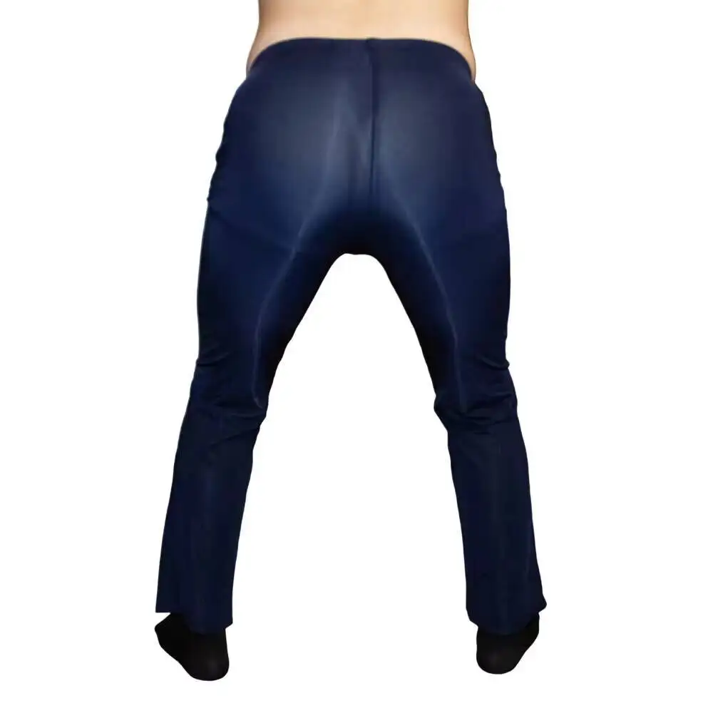 

90cm Length Ultra Thin See Through Men's Tight Fitness Running Sweatpants Leggings Plus Size Training Sweat Trousers